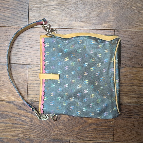 Dooney & Bourke - RARE Y2K 'It Girl' Rainbow Monogram Bucket Bag - Picture 8 of 13